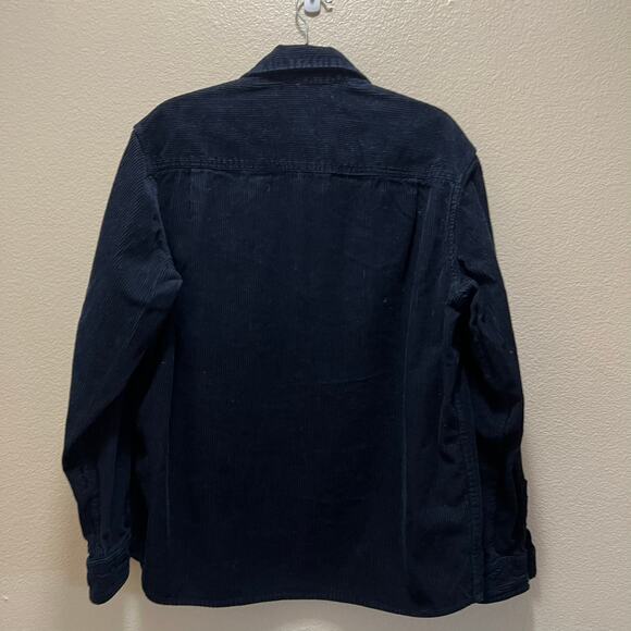 H&M Blue Corduroy Button Front Shacket Shirt Jacket Size Medium Unisex Fit - Picture 7 of 7